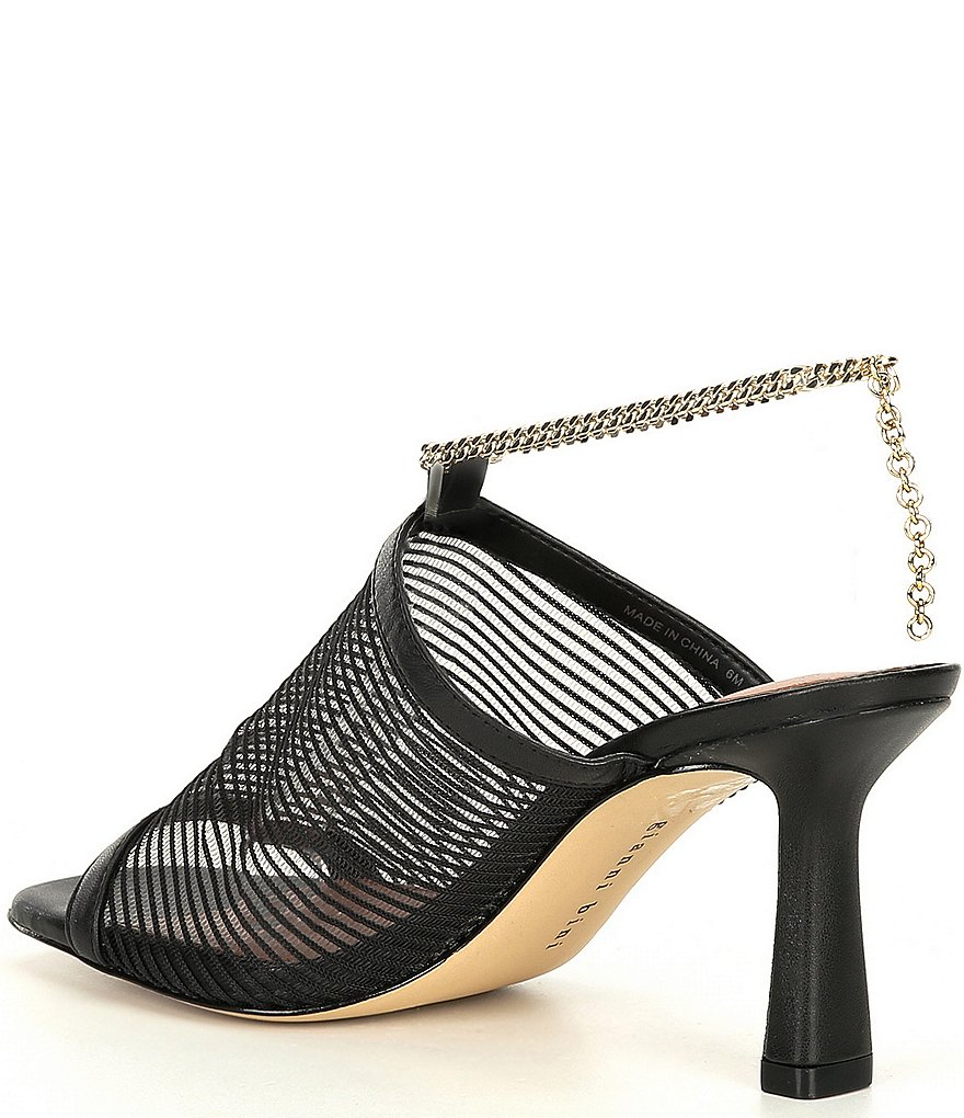 Gianni Bini Nivalah Ankle Chain Detail Square Toe Mules