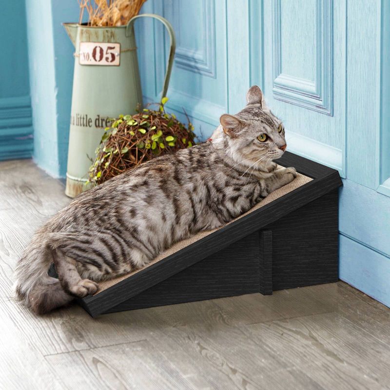 Way Basics Eco Incline Cat Scratcher - Black