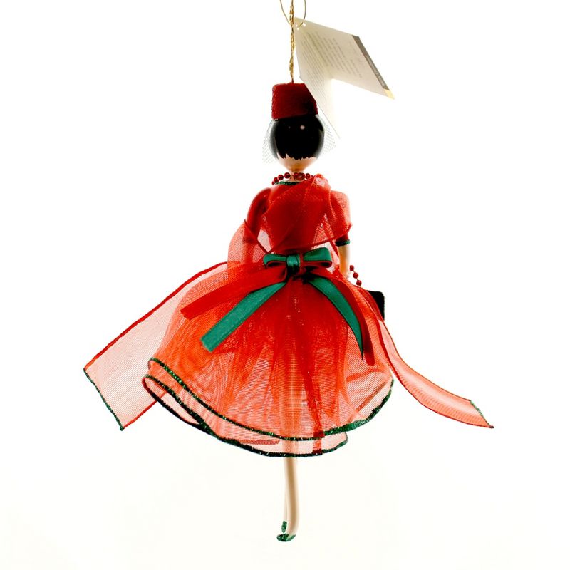 Italian Ornaments 7.0" Lady In Red Dress Ornament Italian  -  Tree Ornaments