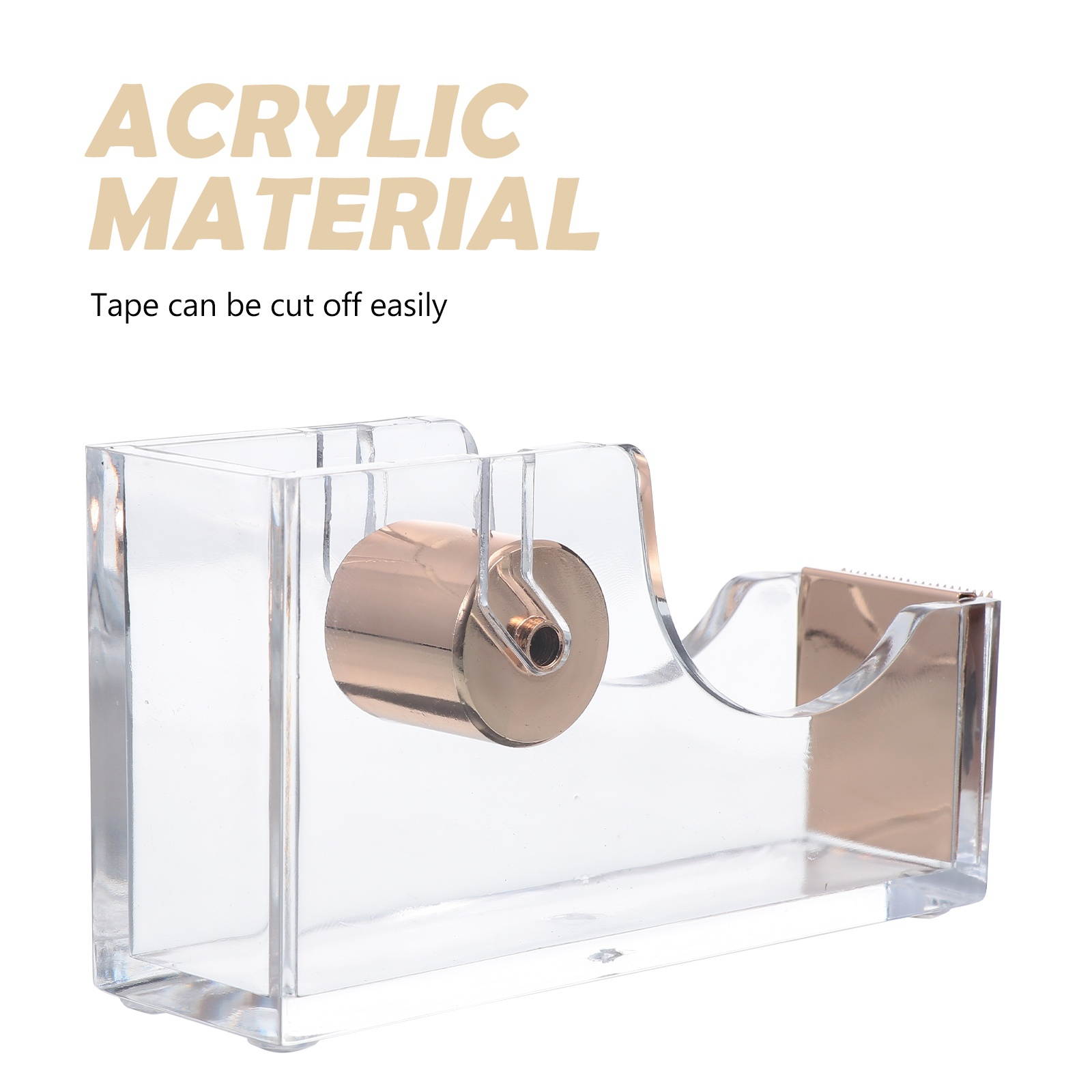 1pc Tape Seat Acrylic Tape Cutter Tape Cutting Tool Tape Base Tape Mount for School