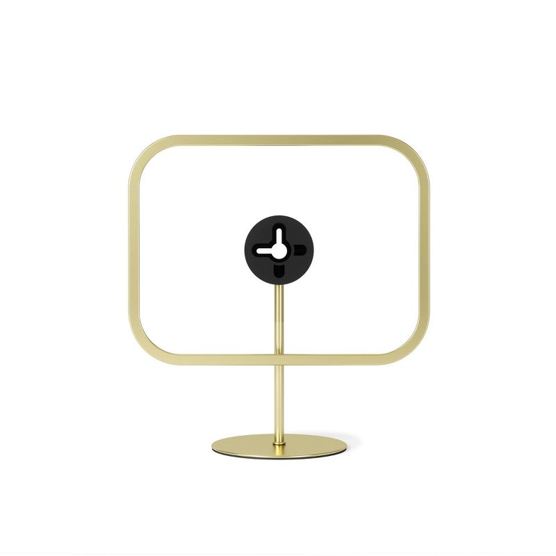 4" x 6" Infinity Sqround Single Photo Display Frame Matte Brass - Umbra