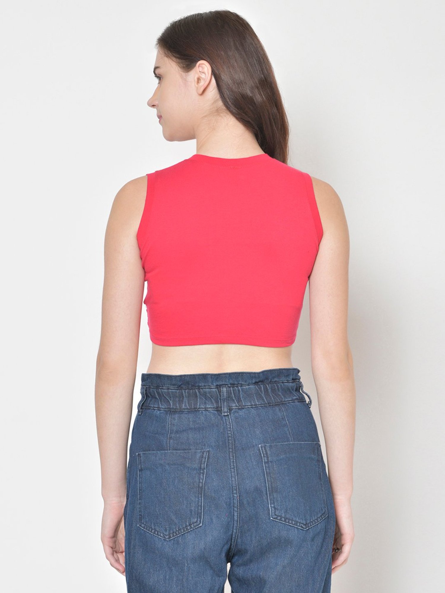 Cation Dark Pink Crop Top