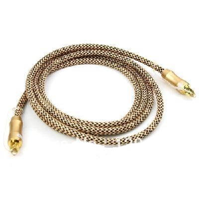 6ft/1.8m Premium Golden Toslink Fiber Optic Digital Audio Optical Cable(OD 6.0)