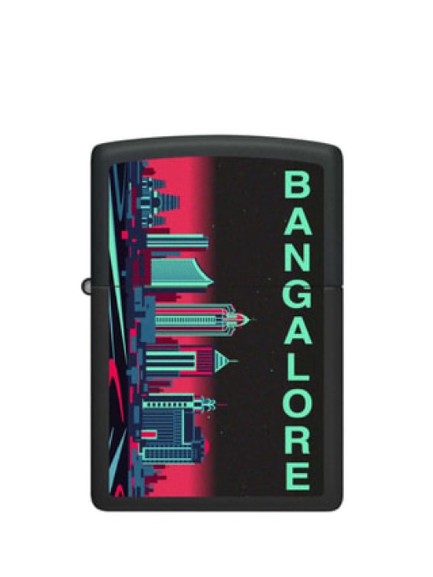 Zippo Bangalore Skyline Graphic Black Brass Windproof Pocket Lighter