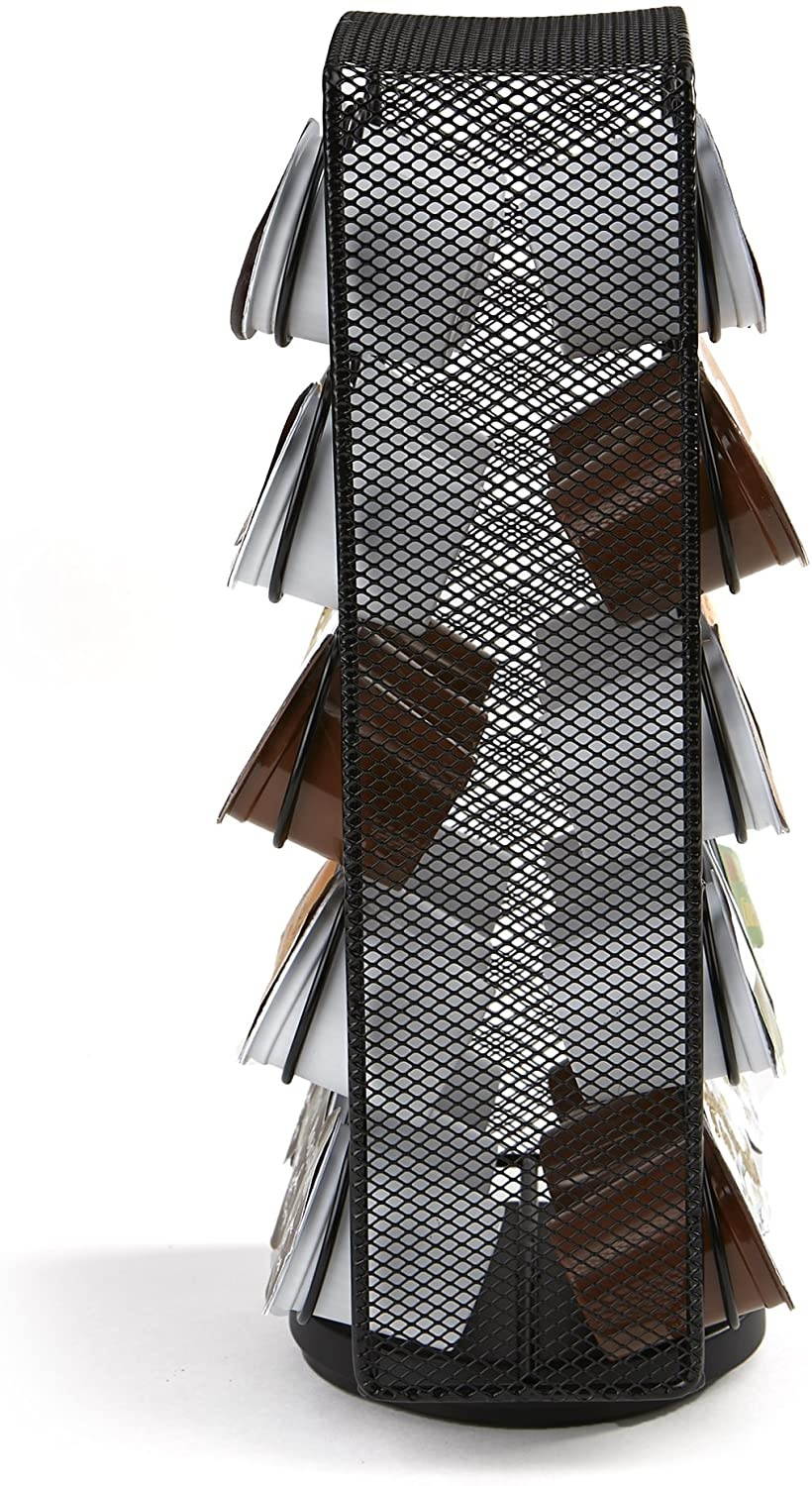 Mind Reader Merry-Go-Round Storage, 30 Capacity, Black