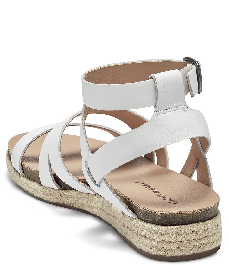 Lucky Brand Glaina Leather Espadrille Sandals