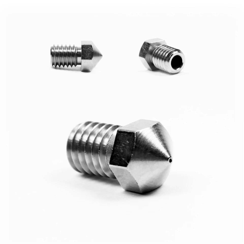 Micro Swiss RepRap (M6 Thread) Plated Brass Wear-Resistant Nozzle - 2.85mm x 0.8mm
