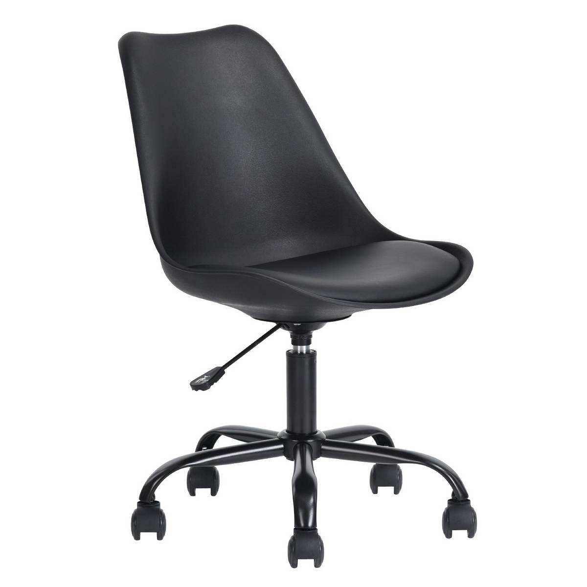 FurnitureR Task Chair Adjustable Swivel Office Chair, Black