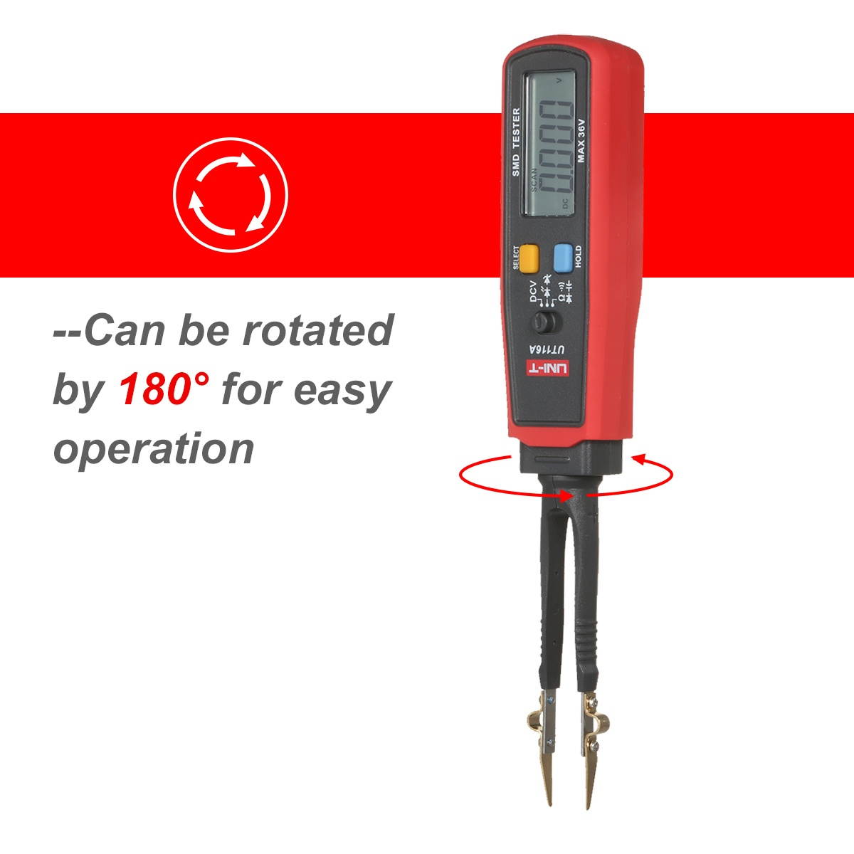 HoldPeak HP-990B Auto Range SMD Meter Resistor Capacitor Diode/Continuity/Battery Tester 4000Counts with Relative Mode