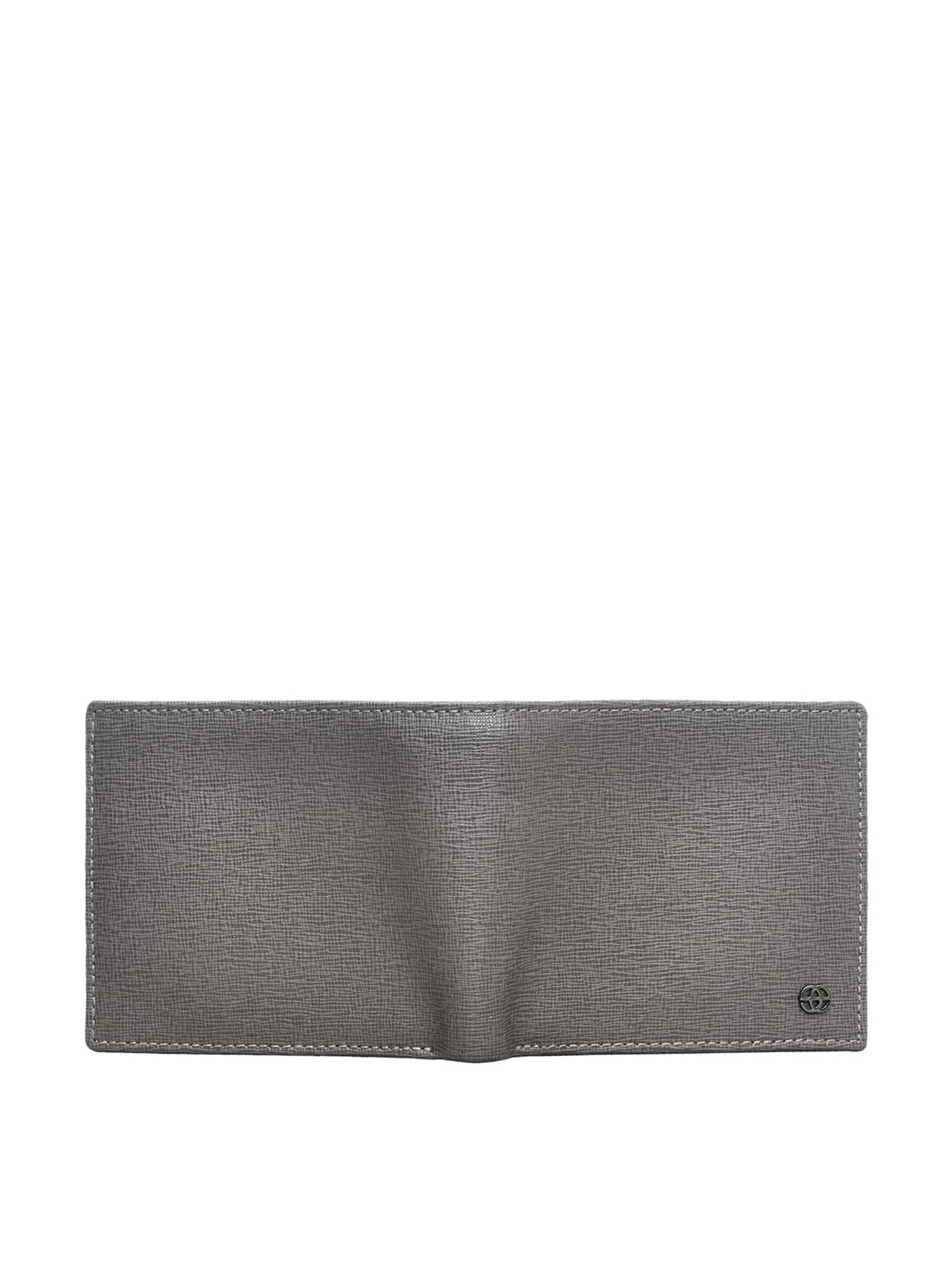 Eske Grey Casual Leather Bi-Fold Wallet for Men