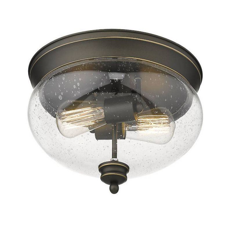 2-Light 7.5" Ceiling Light Flush Mount Olde Bronze - Z-Lite