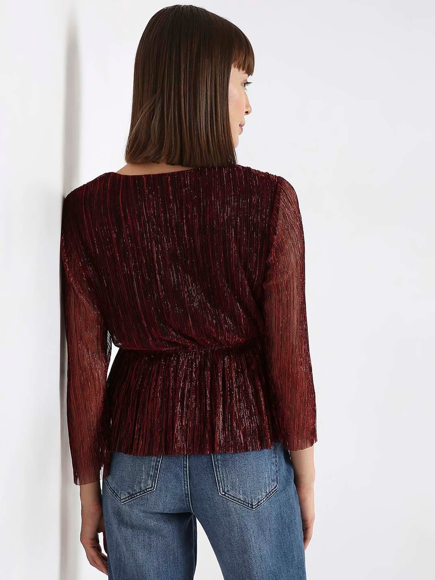 Vero Moda Maroon Regular Fit Top