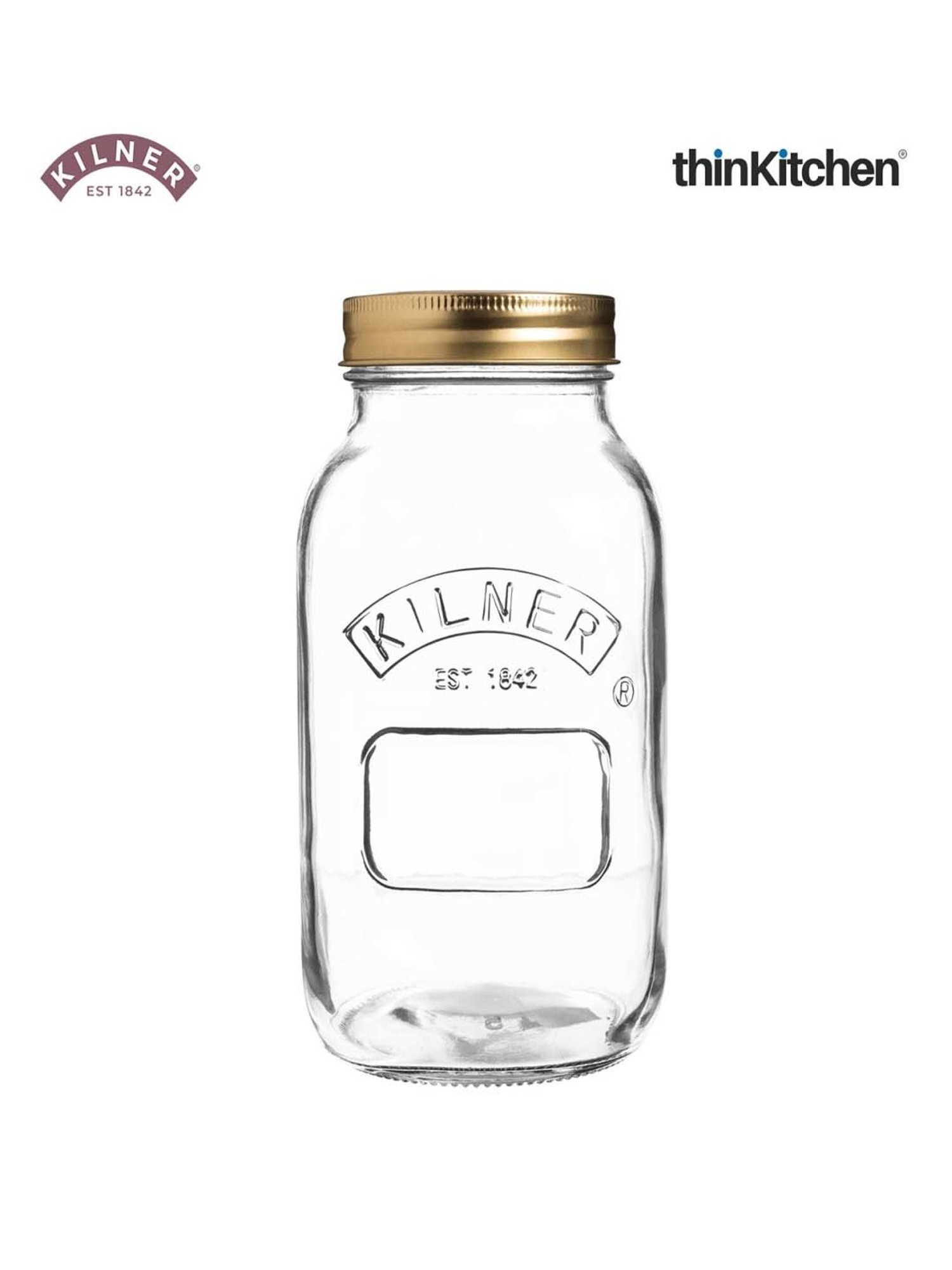 Kilner Transparent Glass Preserve Jars (1 L) - Set of 6