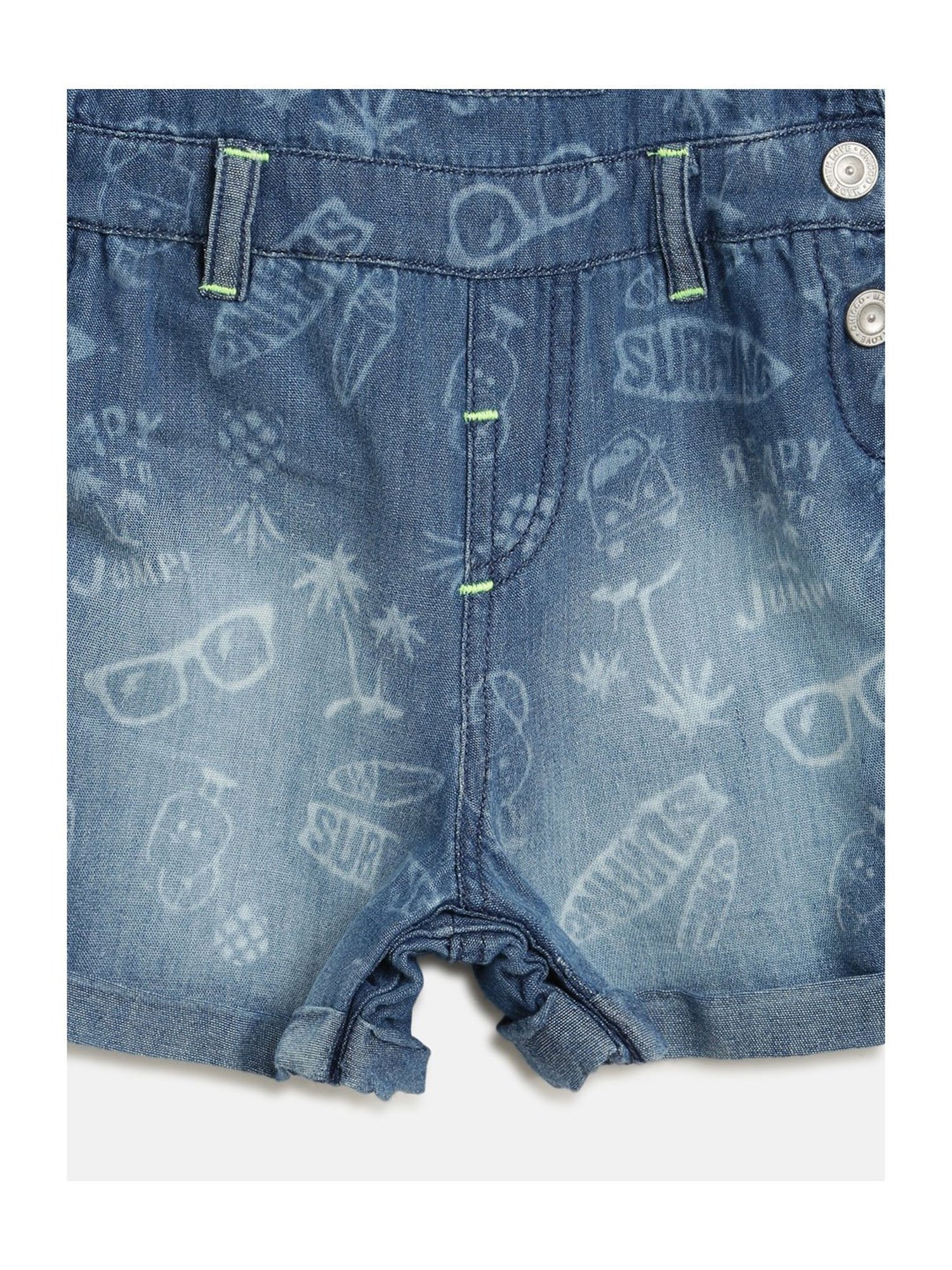 Chicco Kids Blue Printed Dungaree