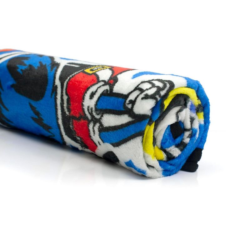 Just Funky Sonic The Hedgehog Sticker Bomb Fleece Throw Blanket | 45 x 60 Inch Cozy Blanket
