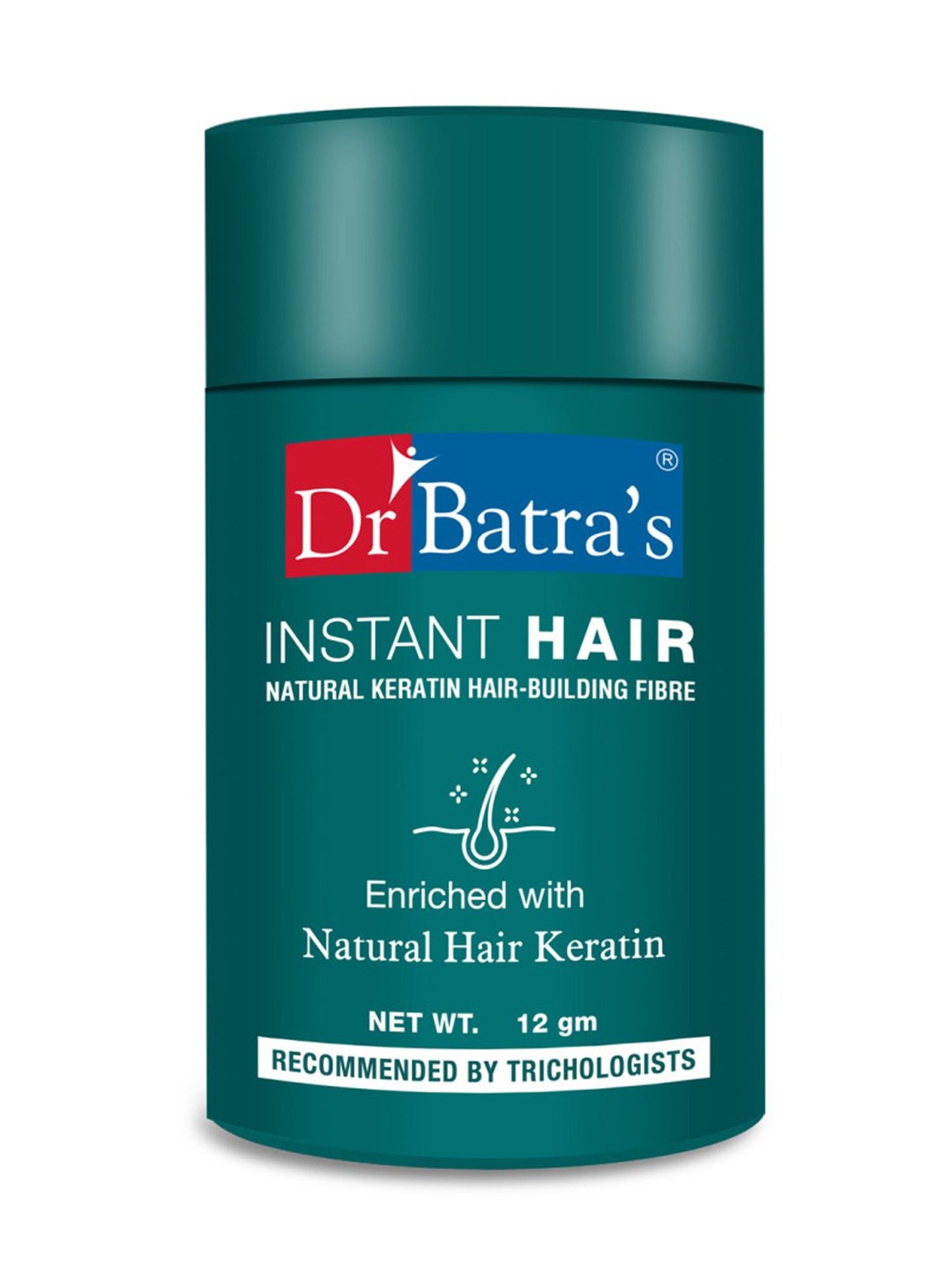 Dr. Batra's Instant Hair Natural Keratin Hair Building Fibre Dark Brown - 12 gm