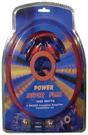 Qpower 4 Gauge Amp Kit Super Flex 4GAMPKITSFLEX
