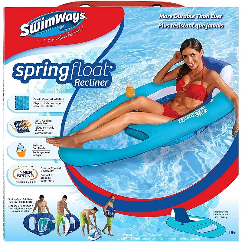 SwimWays SwimWays Inflatable Spring Float Recliner - Assorted Colors