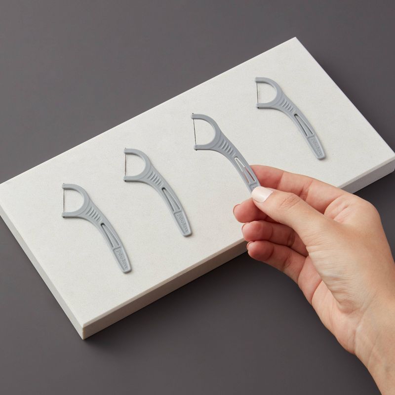 Plackers EcoChoice 100% Recycled Plastic Activated Charcoal Dental Floss Picks - 90ct