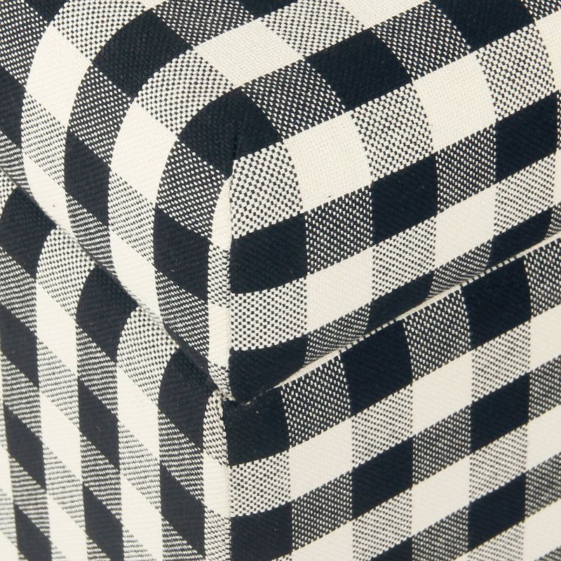 Storage Bench Black Plaid - HomePop