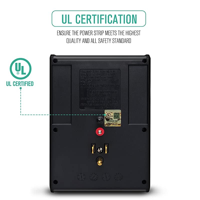 UL Listed Surge Protector Wall Tap Adapter 4 Rotating Outlets Plug with Dual USB 24A Charging Ports540 Joules Surge Suppressor for Travel or HomeOffice Use