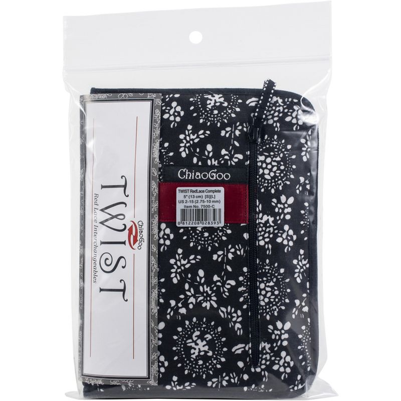 ChiaoGoo TWIST Red Lace Intchg Knitting Needle 5" Tip Set-Complete