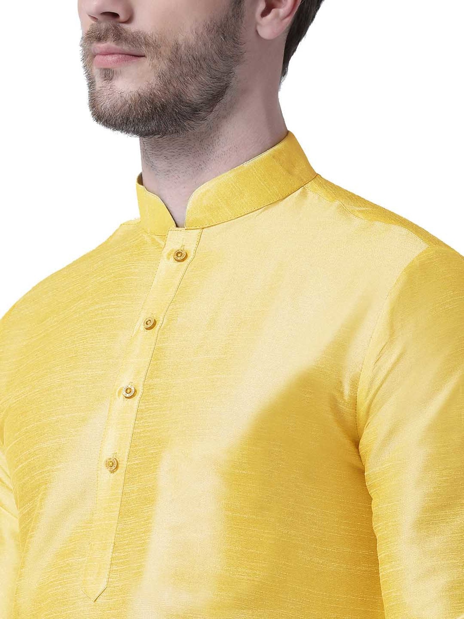 SG LEMAN Yellow Regular Fit Kurta & Churidar Set