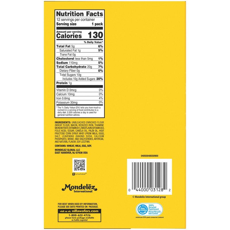 Mini Nilla Wafers Cookies - Munch Pack - 12oz/12ct