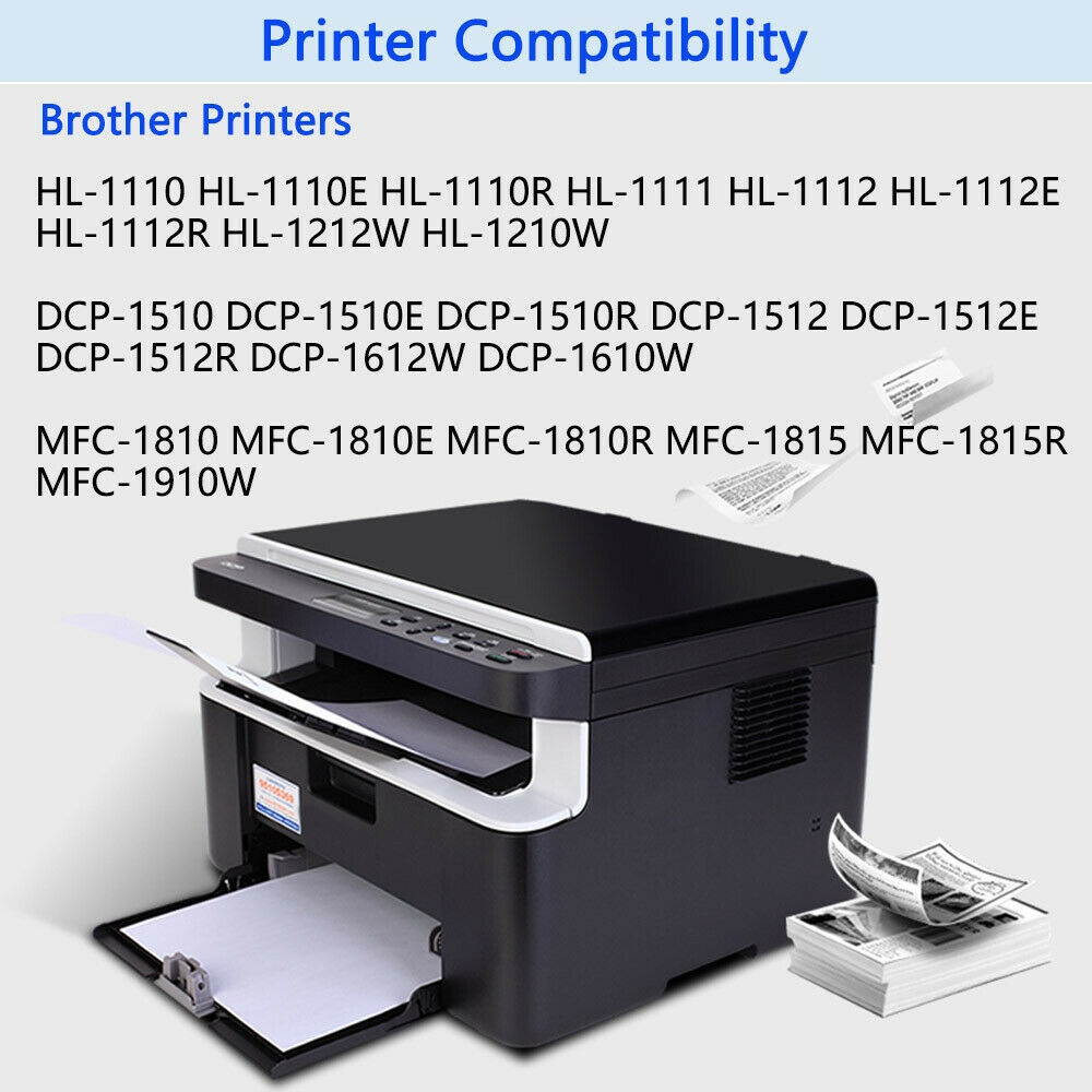 6PK TN1000 Toner Cartridge For Brother HL-1110 HL-1111 HL-1112 HL-1212W HL-1210W