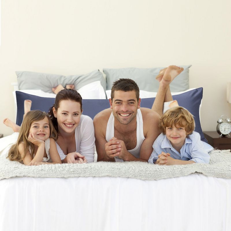 1 Pc 20"x54" Silky Satin Envelope Pillow Cases Slate Gray - PiccoCasa