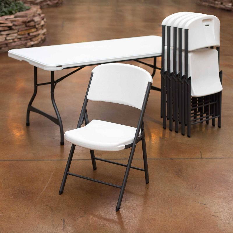 Folding Table with 6 Chairs White - Lifetime