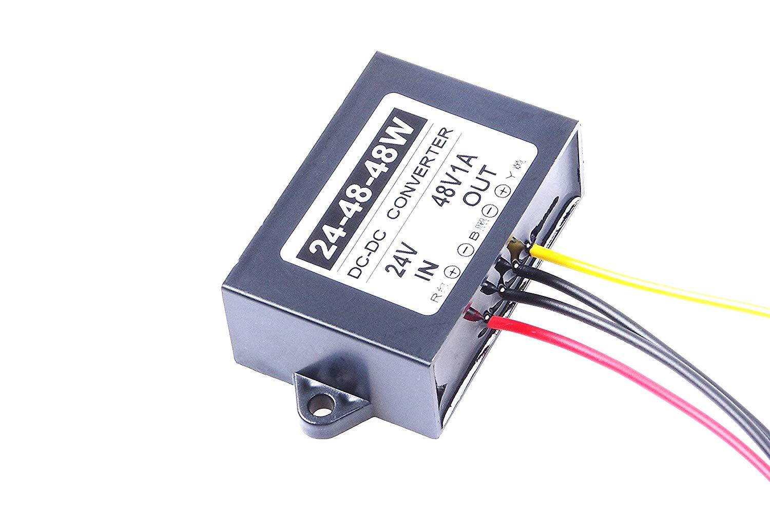Waterproof DC/DC 24V Step Up to 48V 1A 1.5A 2A 3A 5A 6A 8A 10A 20A 30A 40A Voltage Boost Converter Regulator Transformer Power Supply (IN DC 24V (18-32V), 48V 1A)