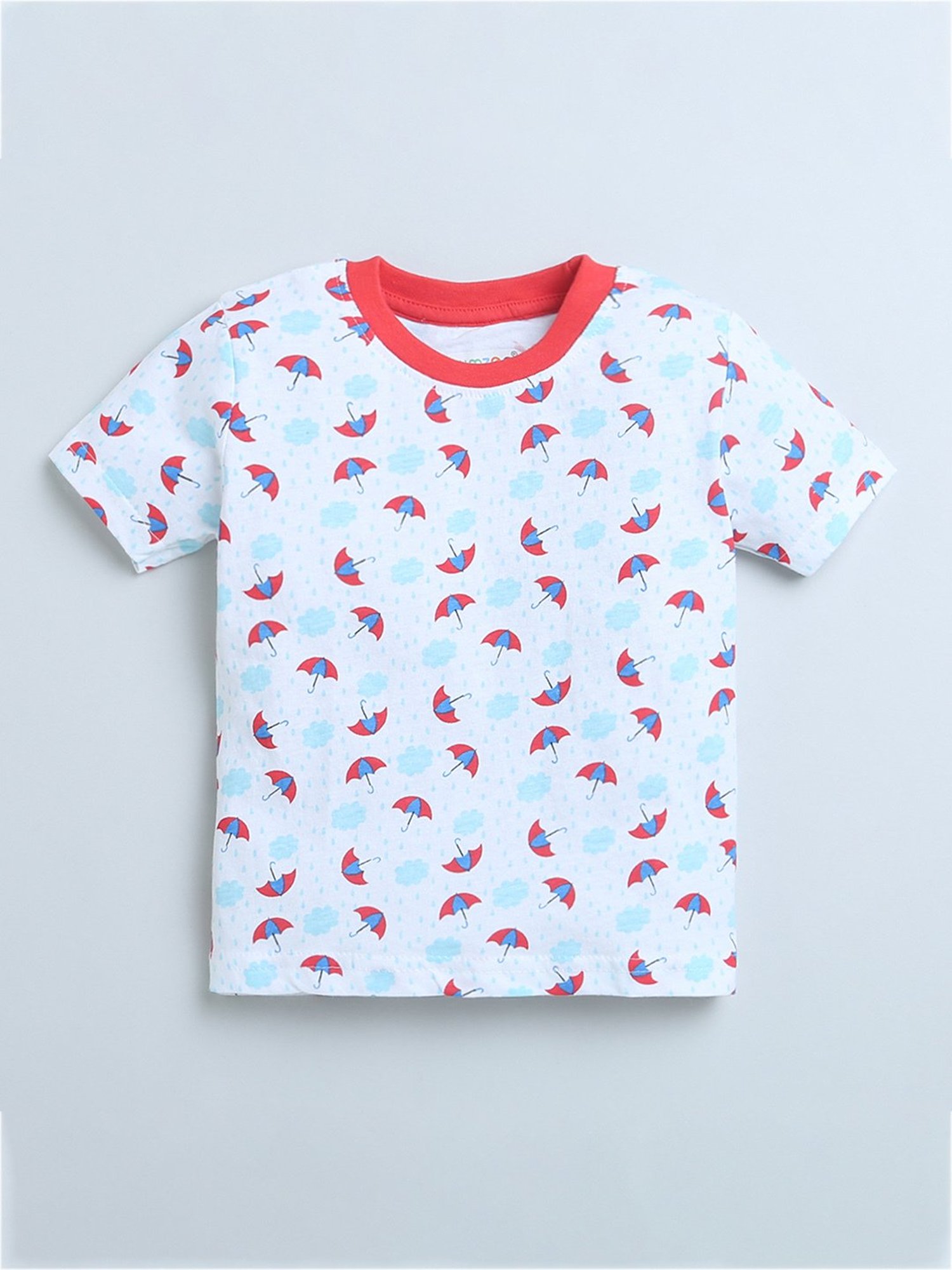Bumzee Kids Navy & White Printed T-Shirt (Pack Of 2)