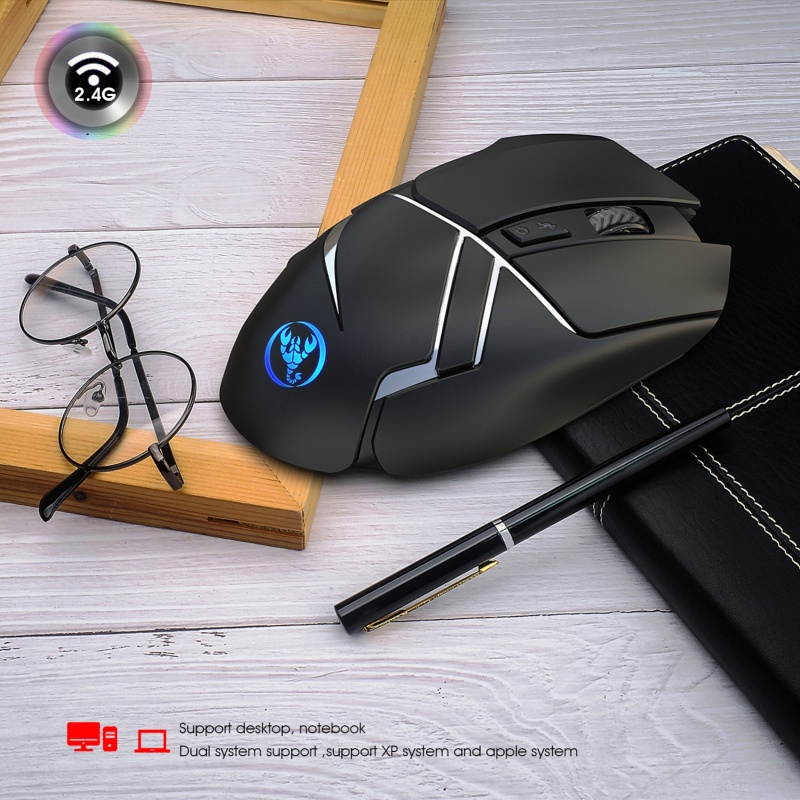 HXSJ T60 2400DPI 2.4GHz Rechargeable Wireless Gaming Mouse Computer Accessory