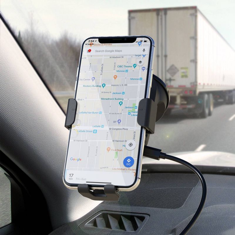 Bracketron Power Up Wireless Charging Gravity Dash/Window & Vent Mount - Black