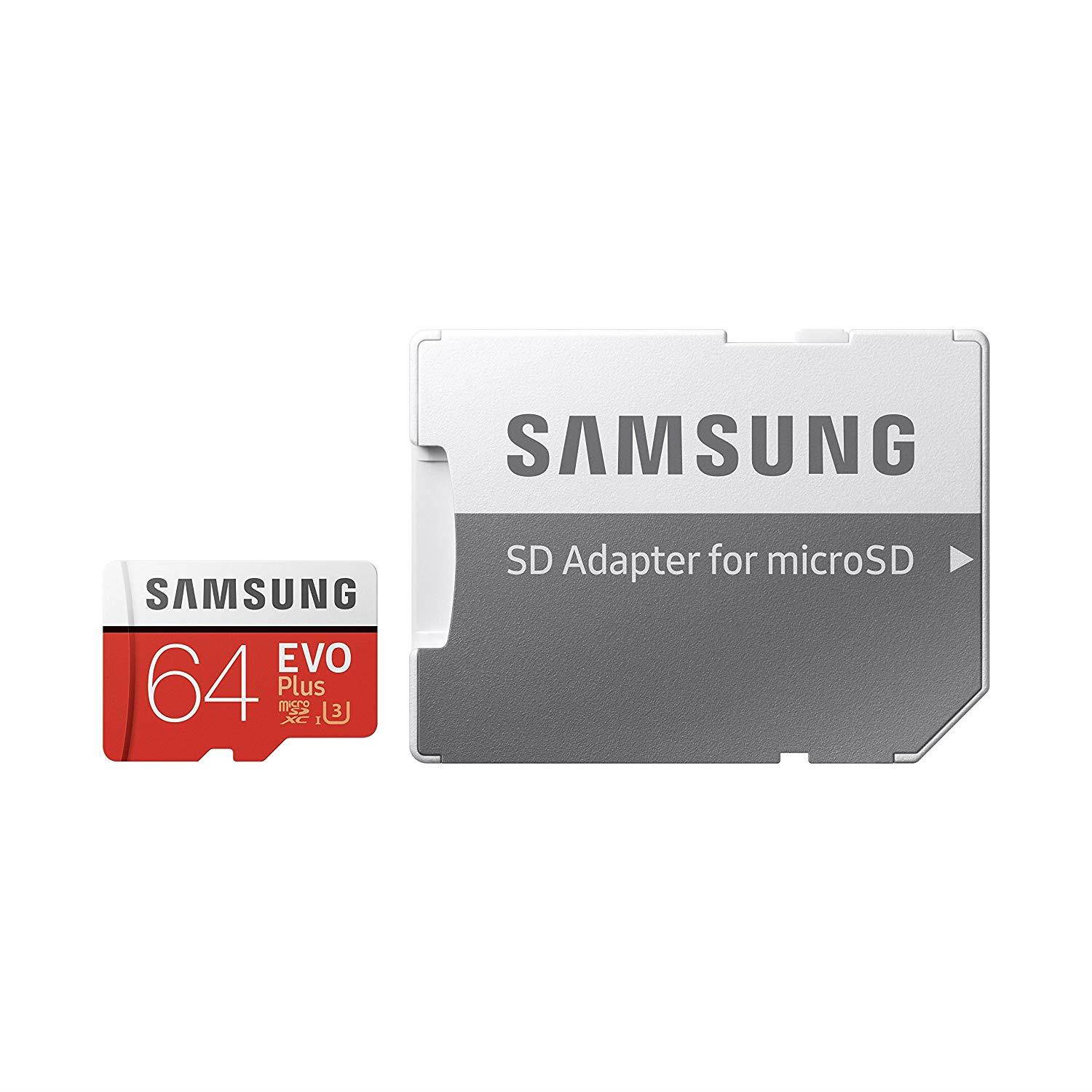 Samsung  64GB MicroSDXC EVO Plus Memory Card w/ Adapter (MB-MC64GA)