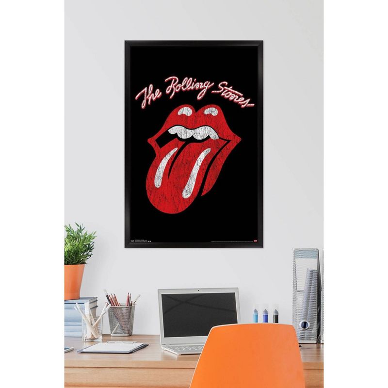 Rolling Stones - Classic Logo Framed Poster Trends International