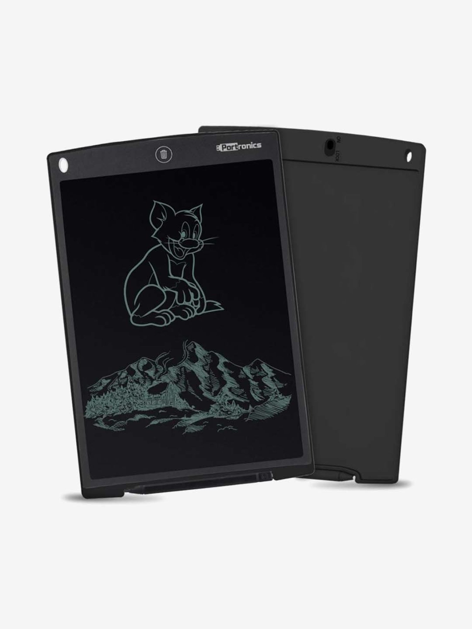 Portronics Ruffpad POR-1127 12D Re-Writable LCD Writing Pad (Black)