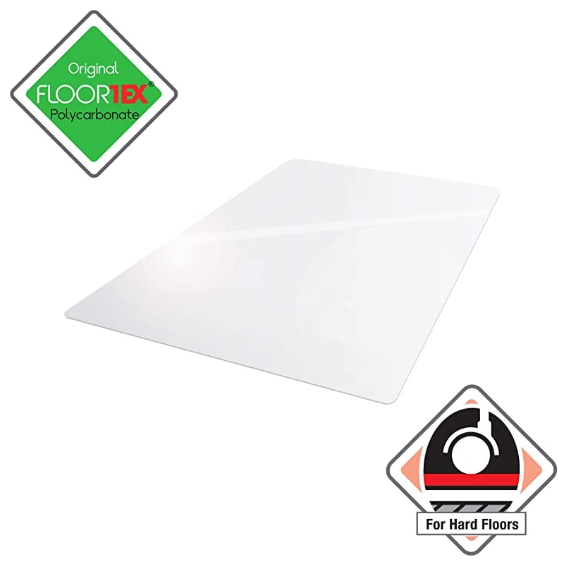 Cleartex Ultimat Polycarbonate Chair Mat for Hard FloorsCarpet Tile 47 x 35 Rectangular Clear 128919ER