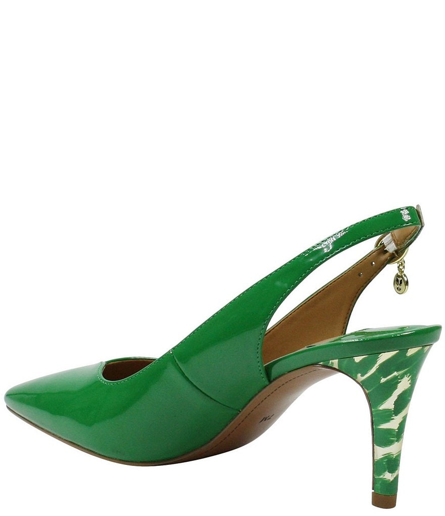 J. Renee Belamie Patent Slingback Pointed Toe Pumps
