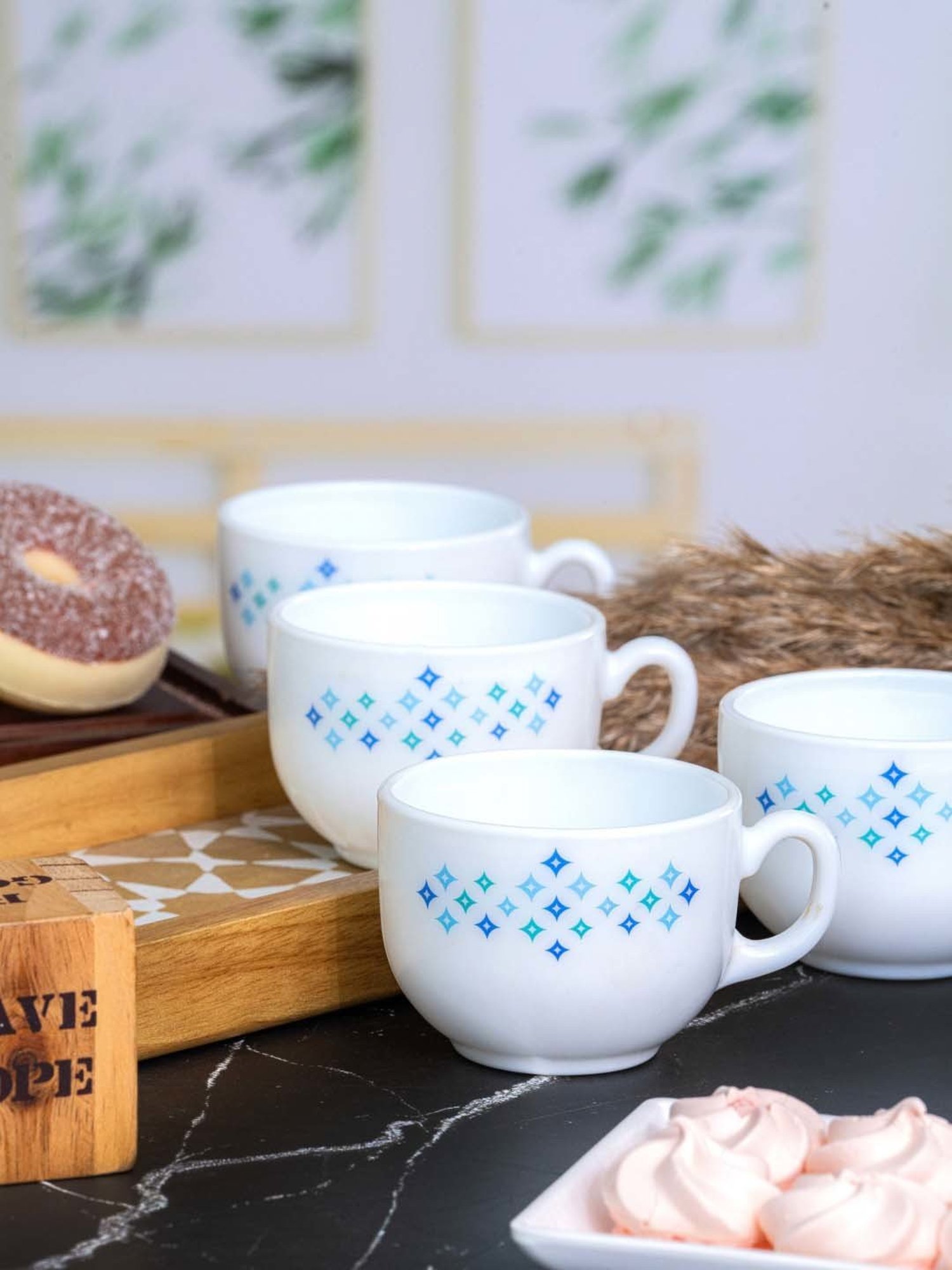 Cello White Opalware Cup (0.16 L) - Set of 6