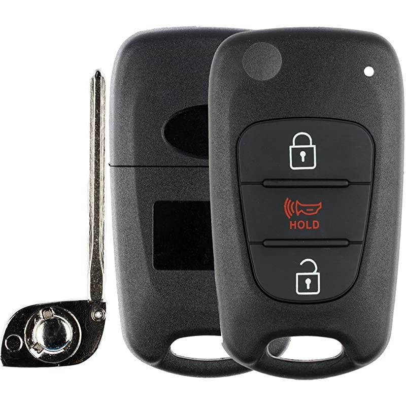 Keyless Entry Remote Uncut Blank Flip Car Key Blade Fob Shell Case Outer Cover for Kia