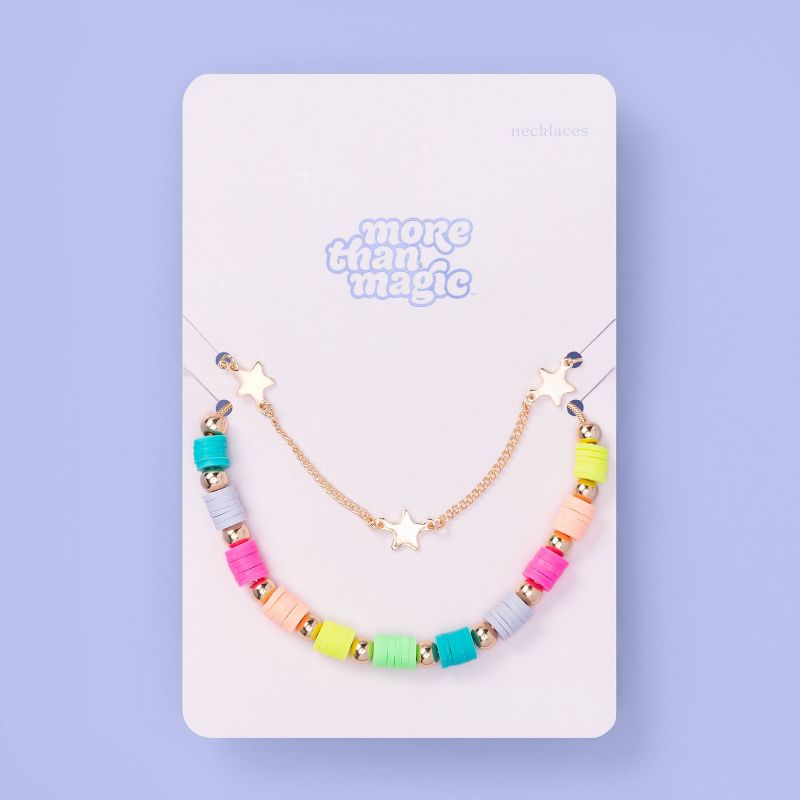 Girls' 2pk Rainbow Beaded and Star Chain Necklace - More Than Magic™