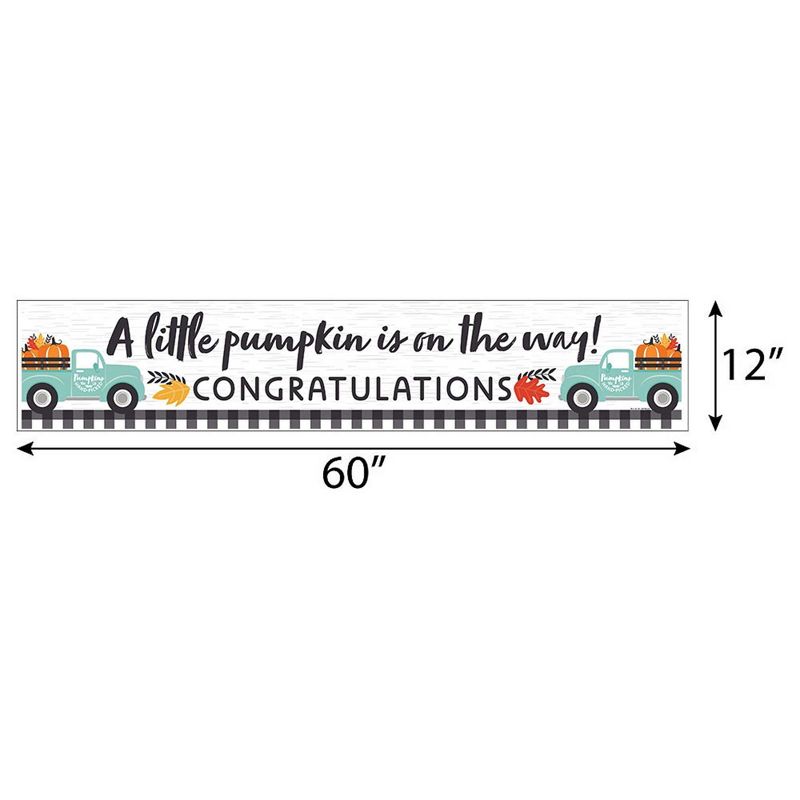 Big Dot of Happiness Happy Fall Truck - Baby Shower Decorations Party Banner