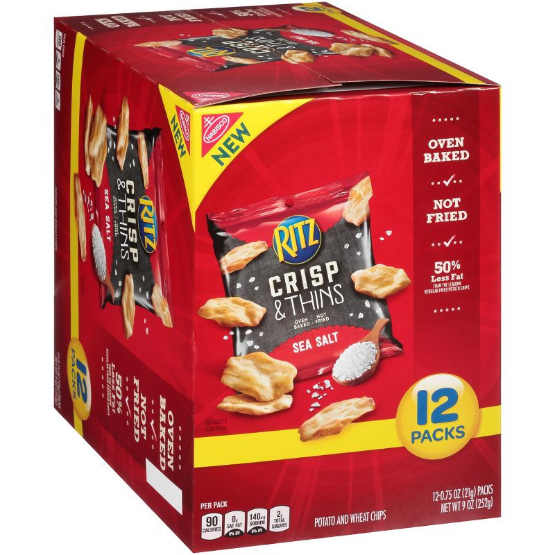 Ritz Crisp & Thins Sea Salt Potato Chips - 9oz