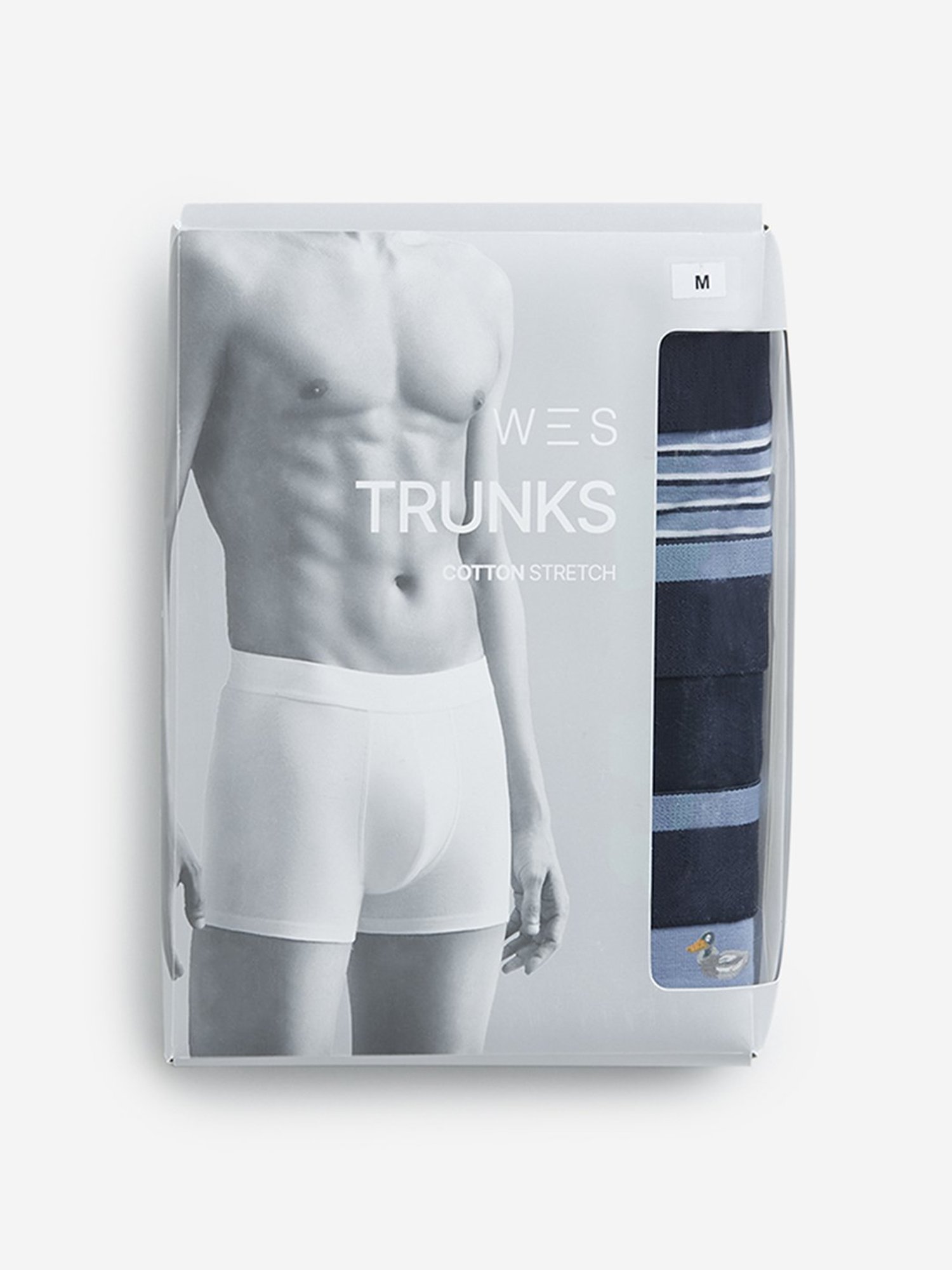 WES Lounge by Westside Blue Solid Cotton Blend Trunks - Pack of 3