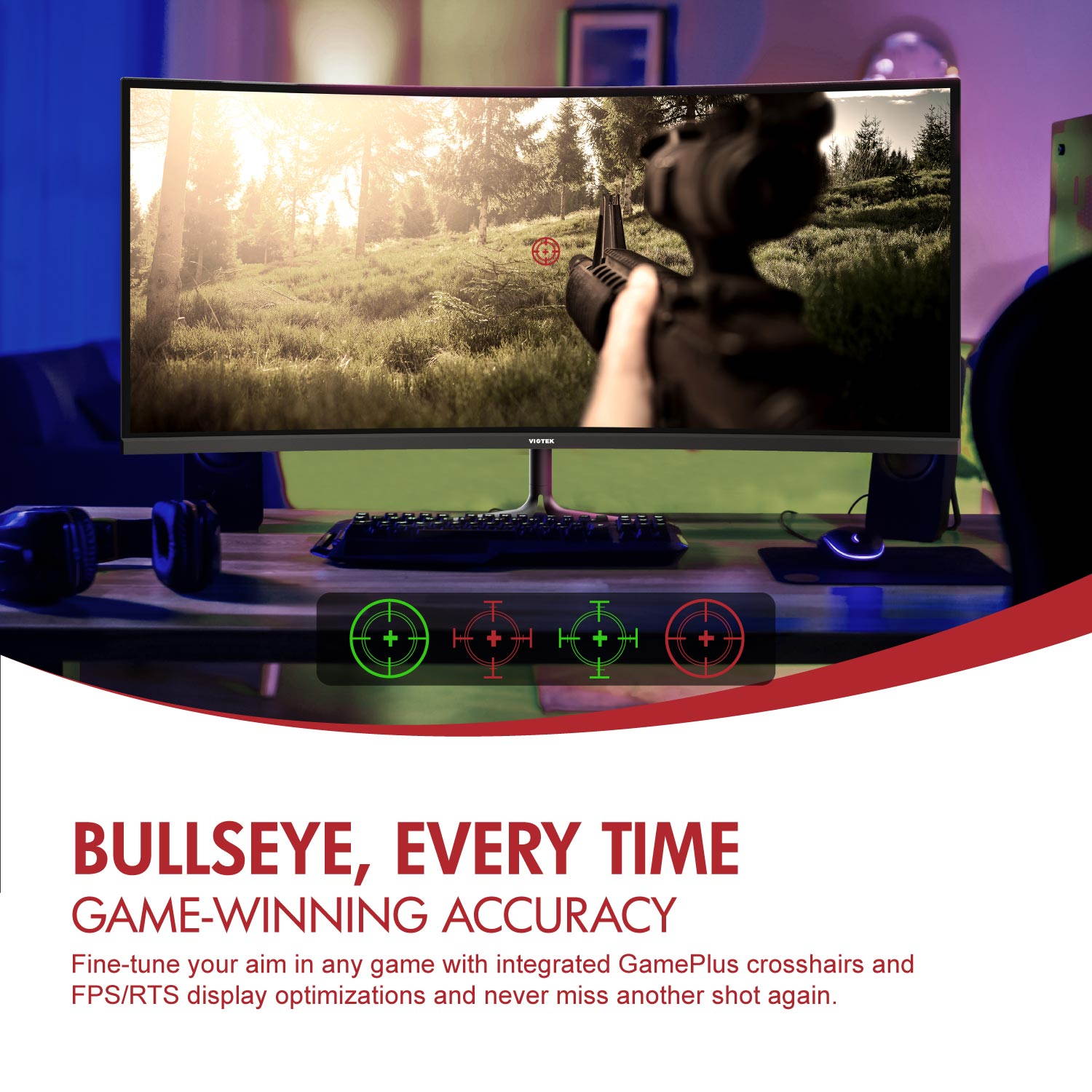 VIOTEK GNV34CB 34" Ultrawide Curved Gaming Monitor | 2560 x1080 100Hz 21:9 | Ultra-Bright VA Panel w/ Dynamic Color + FreeSync | HDMI DVI DP 3.5mm | Deep 1500R Curvature (VESA)