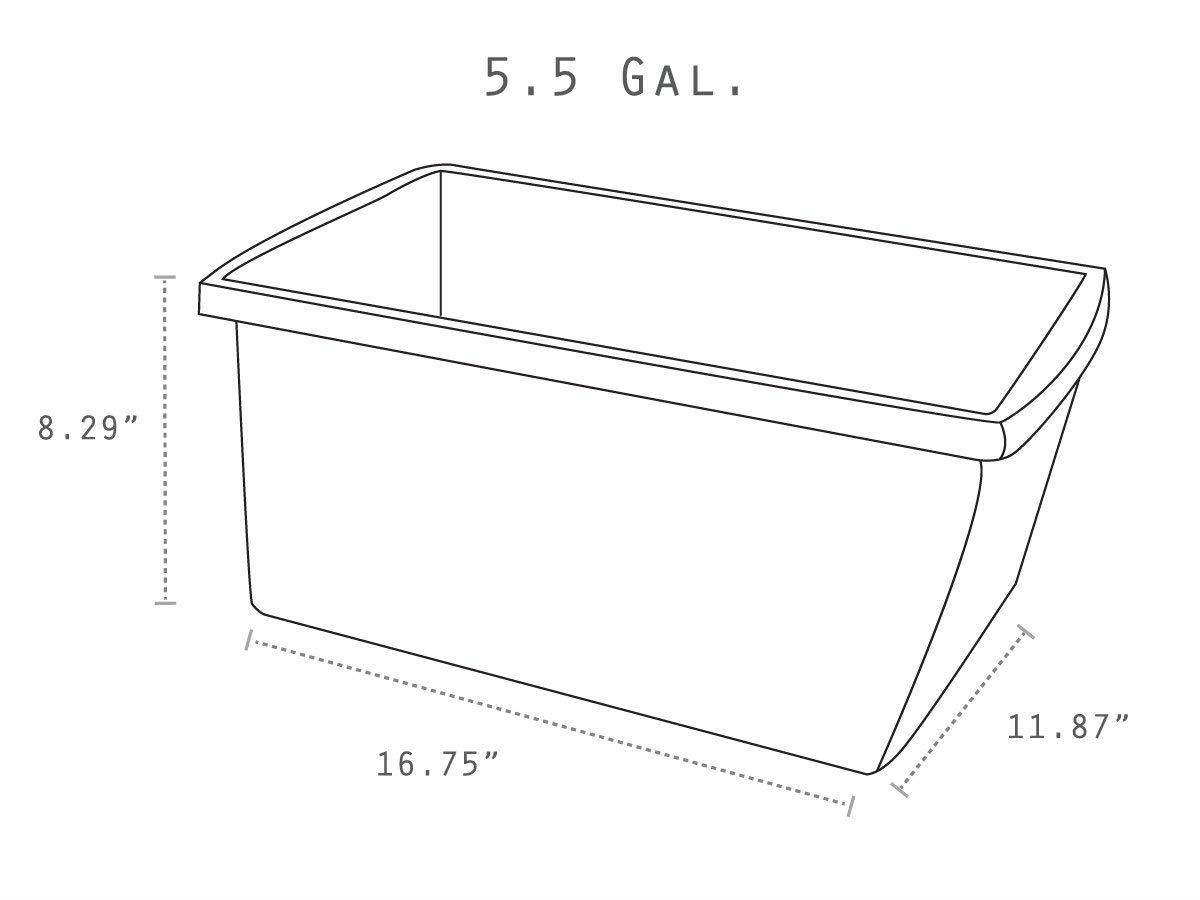 Storex 5.5 Gallon (21L) Classroom Storage Bin, 16.8 x 11.9 x 8.3", Teal, Case of 6 (61478U06C)