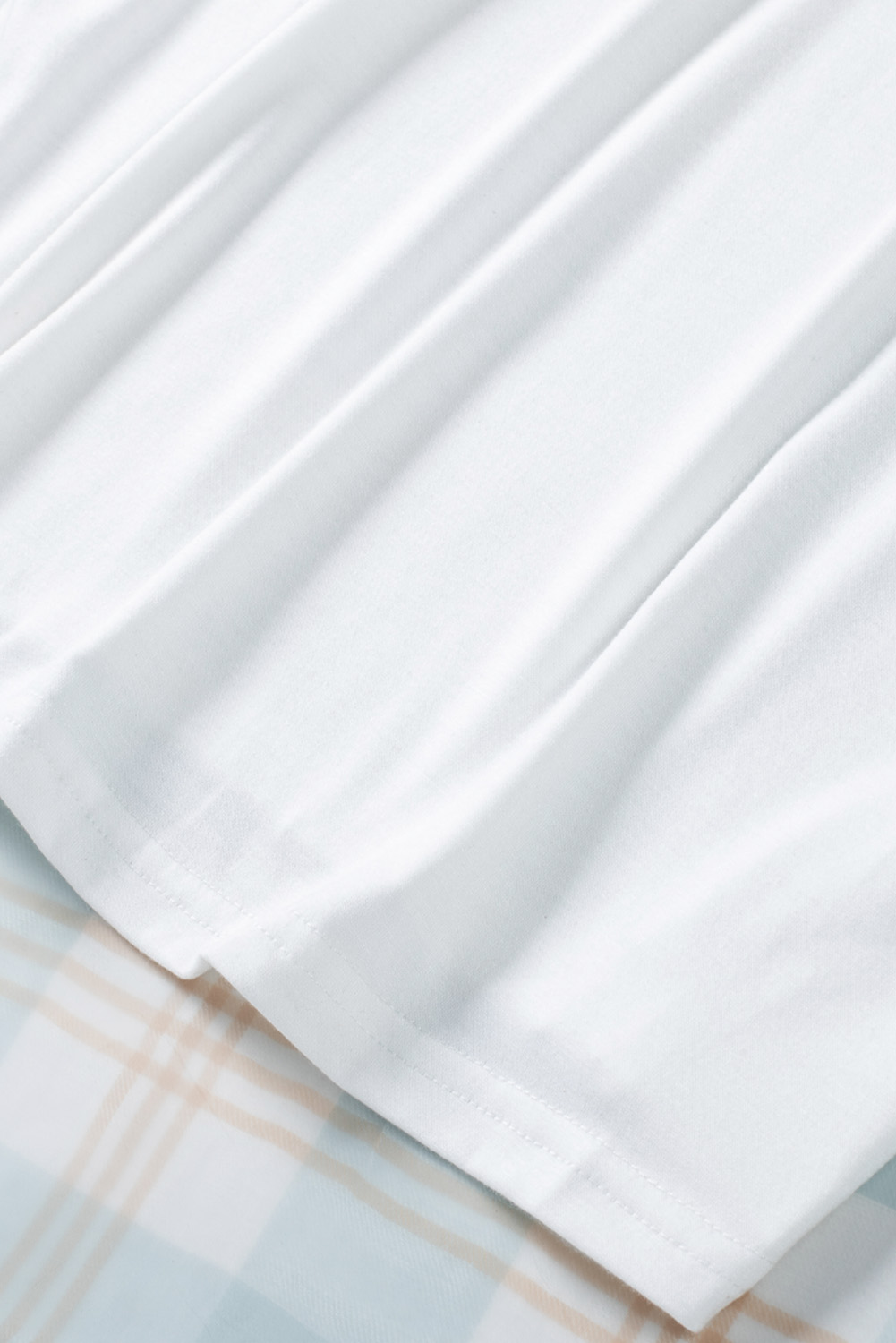 Blank T Shirt - Dark Blue and White Mesh Contrast Casual T Shirt Customized