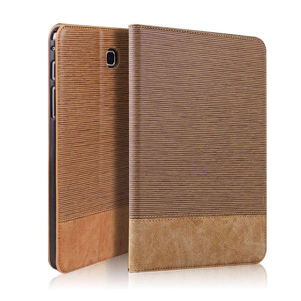 Folio Leather Stand Cover Case for Samsung Galaxy Tab S2 8.0" T710 Brown